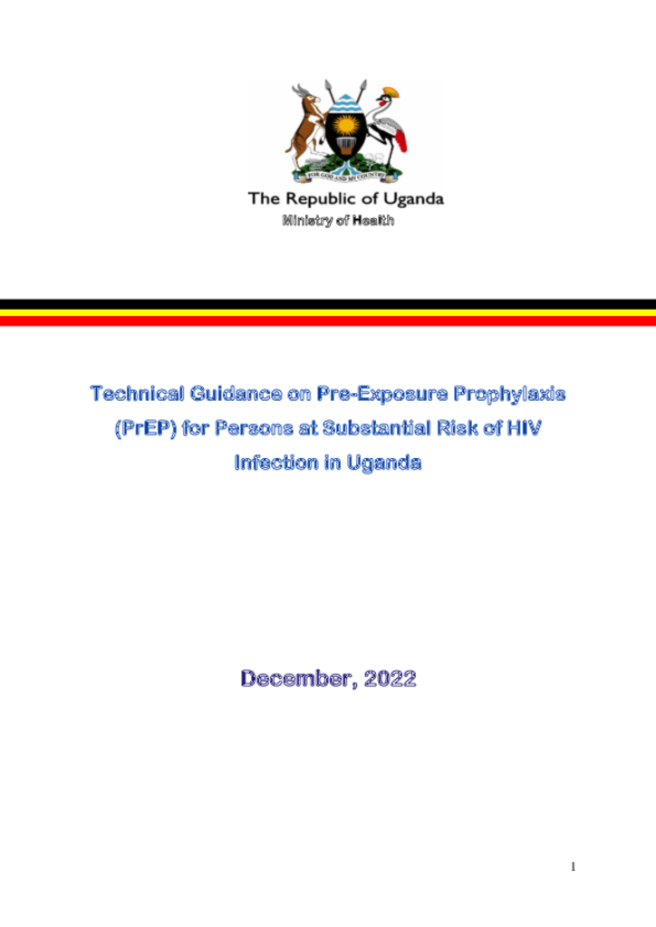 Consolidated Guidelines for Prevention and Treatment of HIV in Uganda